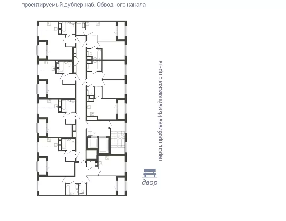 Студия Санкт-Петербург бул. Измайловский, 9 (33.9 м) - Фото 1