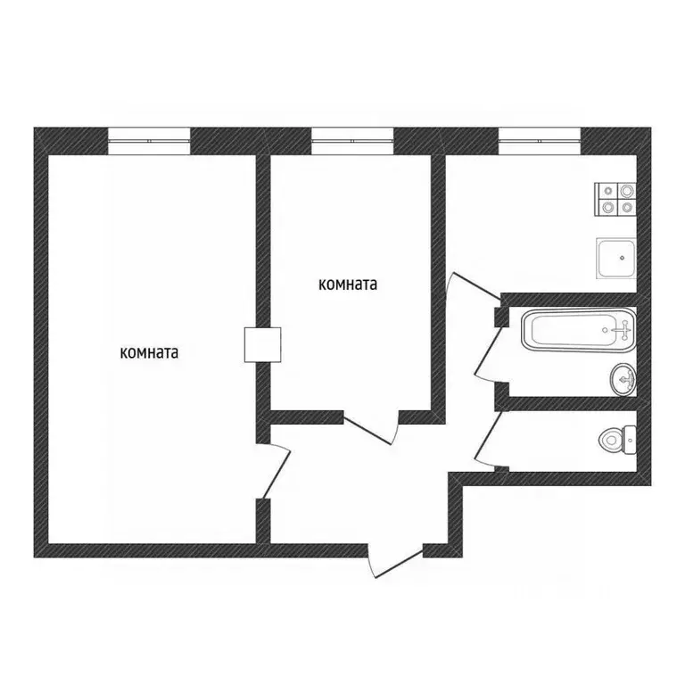 2-к кв. Ленинградская область, Кириши ул. Строителей, 2 (47.2 м) - Фото 2