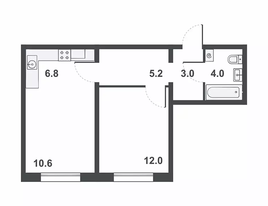 2-комнатная квартира: Киров, Прибрежный бульвар, 6 (41.6 м) - Фото 0