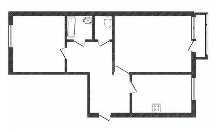 2-к кв. Костромская область, Кострома ул. Голубкова, 17а (50.8 м) - Фото 1