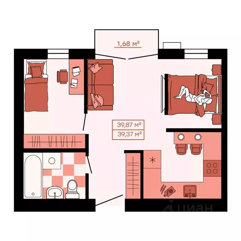 2-к кв. Приморский край, Владивосток Главная ул. (80.75 м) - Фото 1