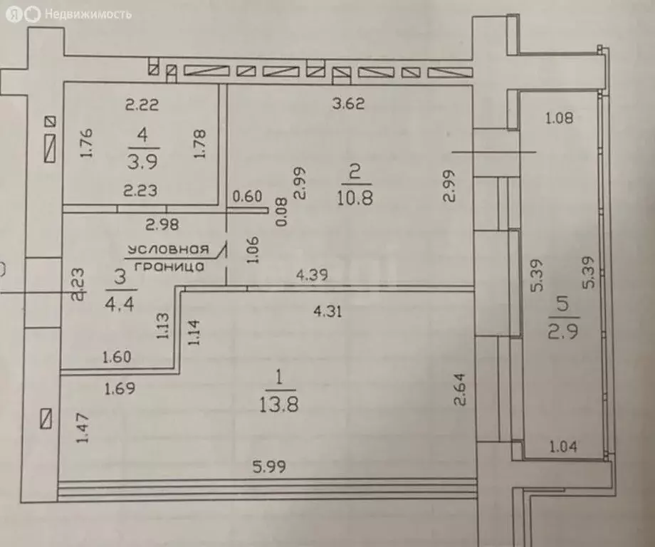 1-комнатная квартира: Казань, улица Фикрята Табеева, 5 (32.9 м) - Фото 1