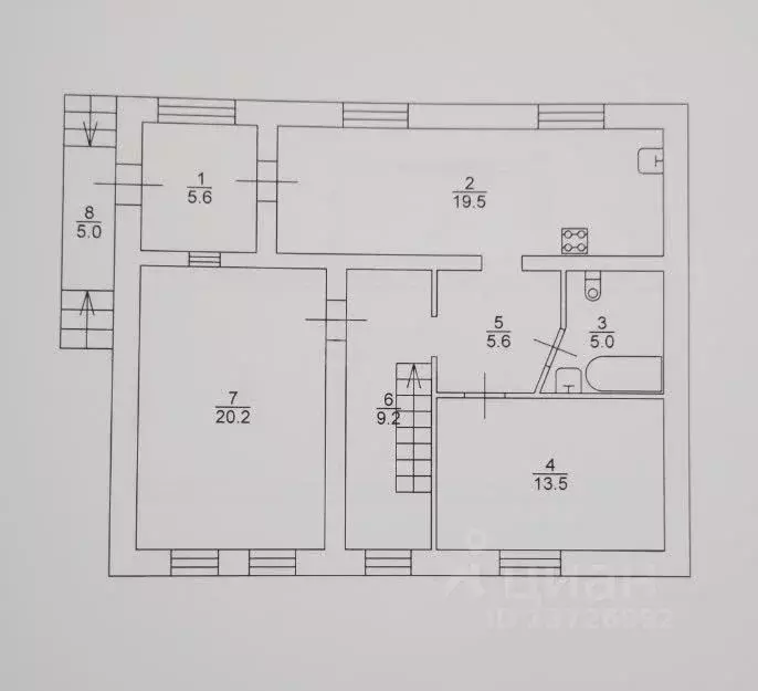 Дом в Саратовская область, Энгельс Телеграфная ул., 10 (127 м) - Фото 1