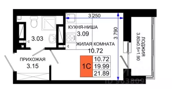 Студия Ростовская область, Ростов-на-Дону Нефтекачка кв-л, Октябрь ... - Фото 0
