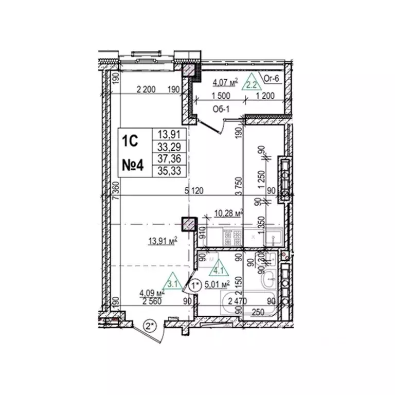 Студия Приморский край, Уссурийск Семь Ветров мкр, Уссури Парк жилой ... - Фото 1