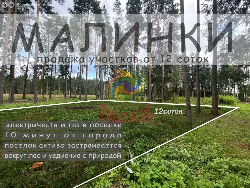 Участок в Куликовское сельское поселение, деревня Малинки (12 м) - Фото 1