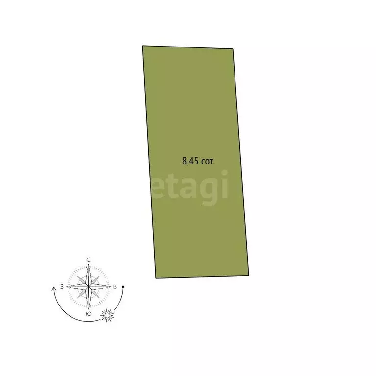 Участок в село Пушкарное, Зареченская улица (8.45 м) - Фото 1