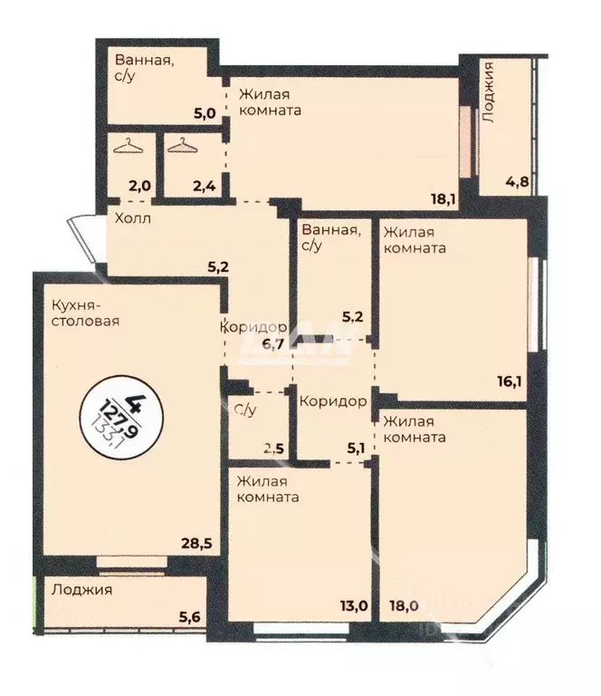 4-к кв. Челябинская область, Челябинск просп. Героя России Е.Н. ... - Фото 2