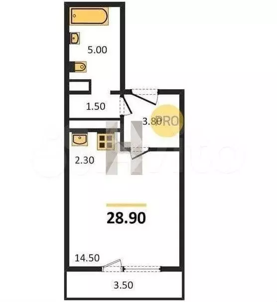 Квартира-студия, 30 м, 3/16 эт. - Фото 0