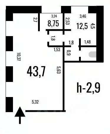 Офис в Самарская область, Самара Лесная ул., 7 (73 м) - Фото 2