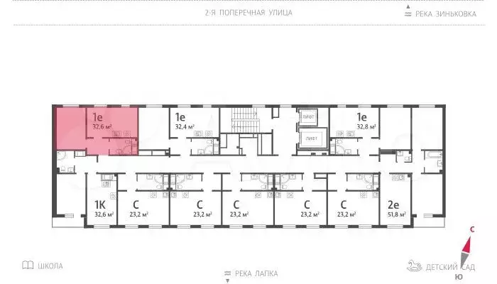 1-к. квартира, 32,7 м, 15/16 эт. - Фото 1
