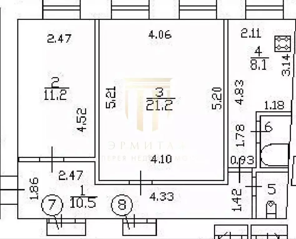 2-к кв. Санкт-Петербург 7-я Красноармейская ул., 20 (55.7 м) - Фото 2