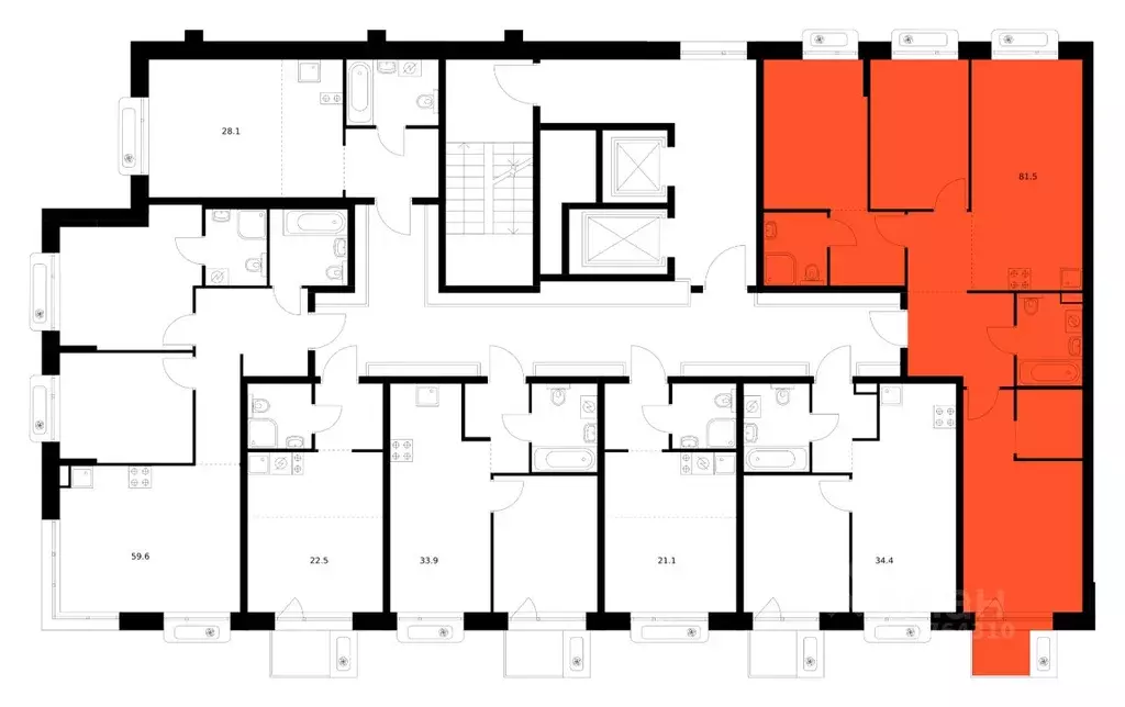 3-к кв. Татарстан, Казань Сиберово жилой комплекс, 3 (81.5 м) - Фото 2