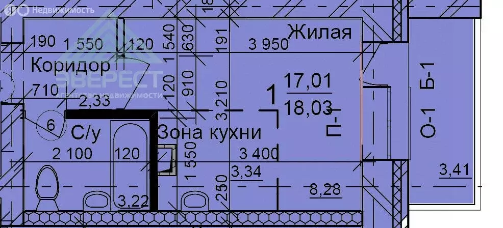 Квартира-студия: Абакан, проспект Дружбы Народов, 41А (18 м) - Фото 2