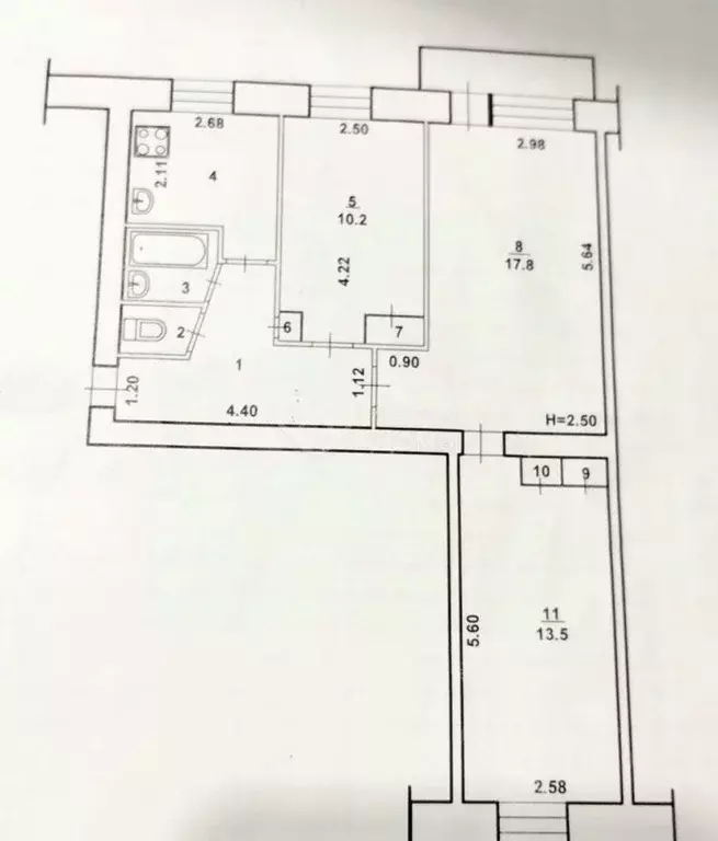 3-к кв. Волгоградская область, Волжский ул. Химиков, 18 (59.3 м) - Фото 1