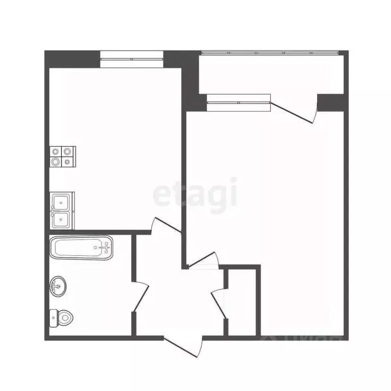 1-к кв. Костромская область, Кострома Соловьиная ул., 1/19 (35.0 м) - Фото 0