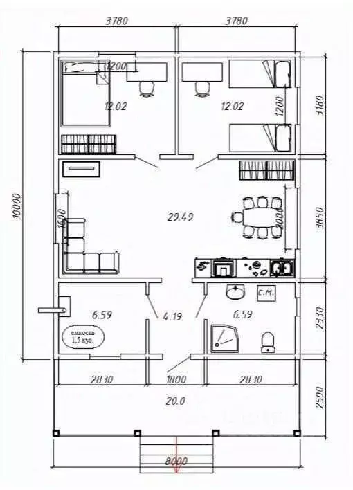 Дом в Саха (Якутия), Якутск городской округ, с. Сырдах ул. Парковая, 8 ... - Фото 2