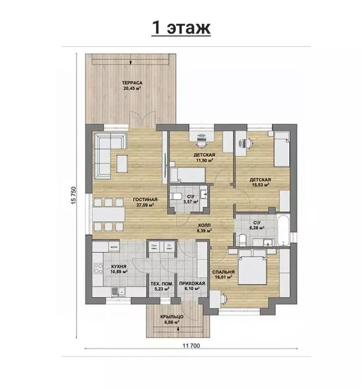 Дом, 98 м - Фото 1