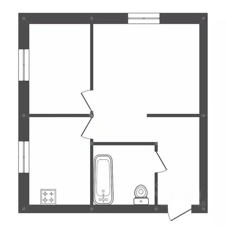 1-к кв. Амурская область, Белогорск ул. 50 лет Комсомола, 29 (29.5 м) - Фото 2