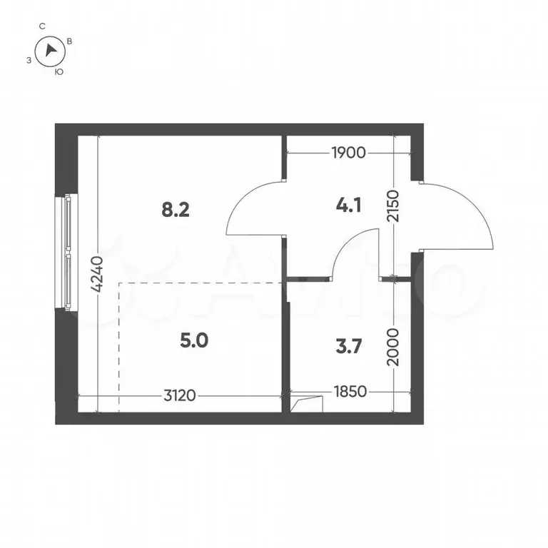 Квартира-студия, 21 м, 2/12 эт. - Фото 1