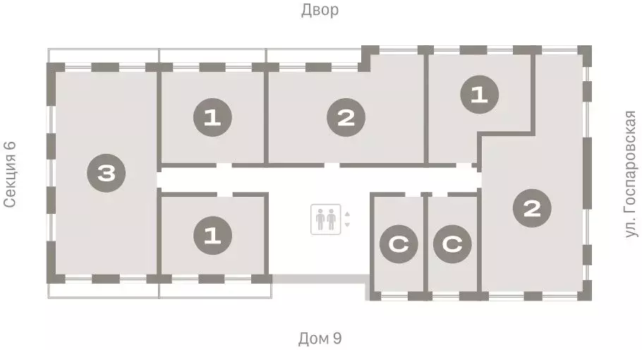 2-комнатная квартира: Тюмень, жилой комплекс Речной Порт (41.87 м) - Фото 1