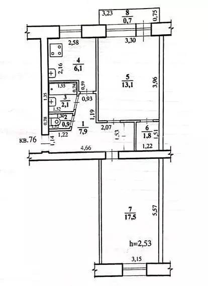 2-к кв. Забайкальский край, Чита ул. Ватутина, 20 (49.4 м) - Фото 2
