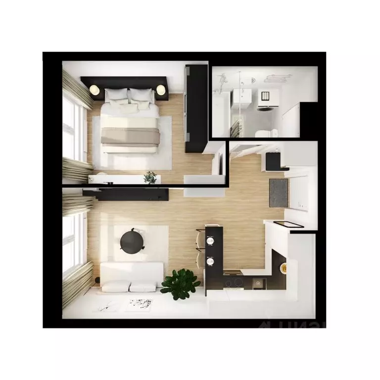 1-к кв. Московская область, Мытищи Яуза Парк жилой комплекс, к6 (36.0 ... - Фото 2