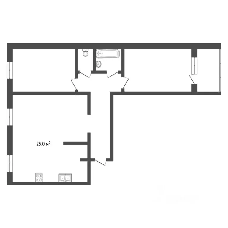 2-к кв. Тюменская область, Тюмень ул. Мебельщиков, 4 (66.0 м) - Фото 1