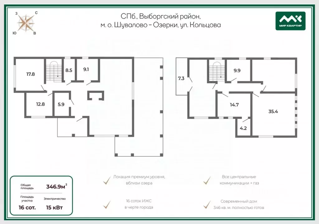 Дом в Санкт-Петербург ул. Кольцова, 3 (347 м) - Фото 2