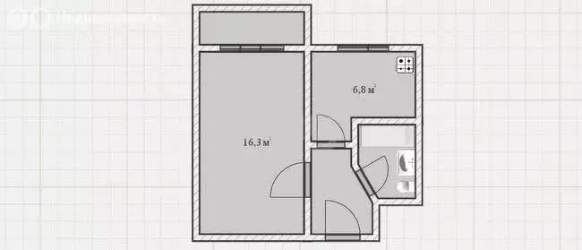 1-комнатная квартира: Тула, улица Бондаренко, 12 (40 м) - Фото 1