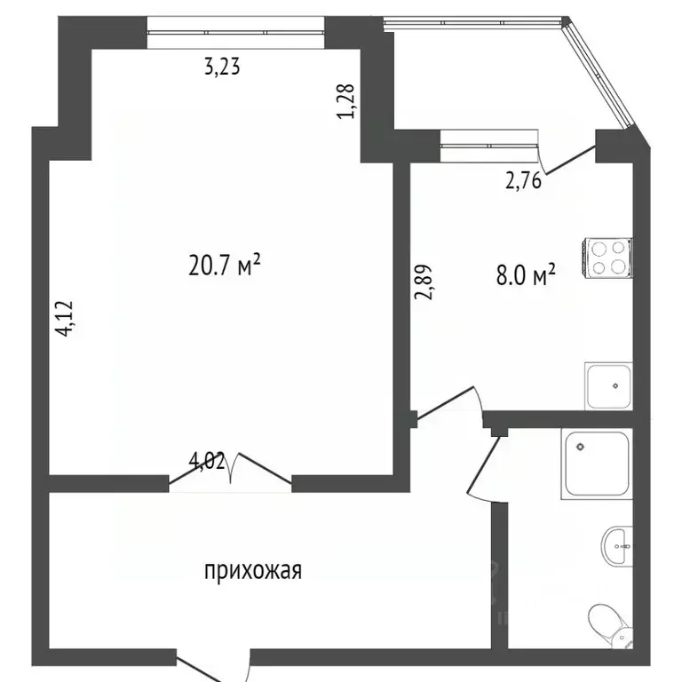1-к кв. Ханты-Мансийский АО, Сургут Югорская ул., 38/1 (42.3 м) - Фото 1