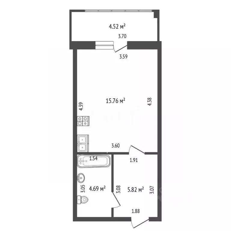 Студия Саха (Якутия), Якутск ул. Александра Захарченко, 5 (26.3 м) - Фото 1