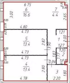 3-к кв. Москва Новоостаповская ул., 16к1 (60.0 м) - Фото 2