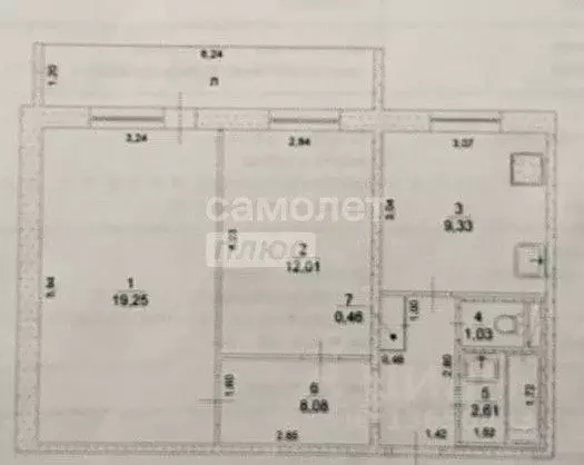 2-к кв. Ульяновская область, Ульяновск Самарская ул., 6 (56.52 м) - Фото 2