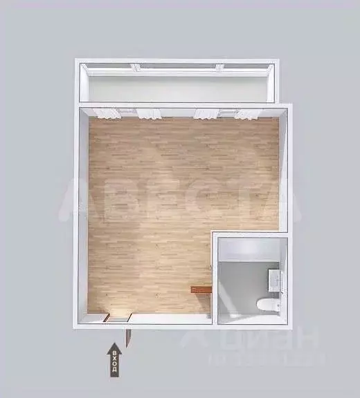 1-к кв. Омская область, Омск ул. Конева, 8 (43.2 м) - Фото 2