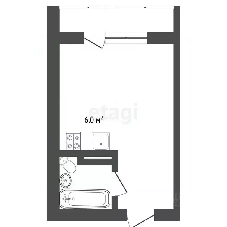 Студия Тюменская область, Тюмень ул. Новоселов, 113 (20.0 м) - Фото 2