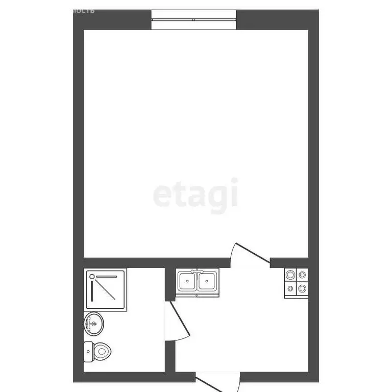 Квартира-студия: Ярославль, Тутаевское шоссе, 87к2 (18.3 м) - Фото 1