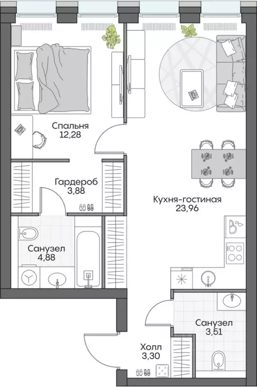 1-к кв. Москва Автозаводская ул., 24К1 (53.78 м) - Фото 0