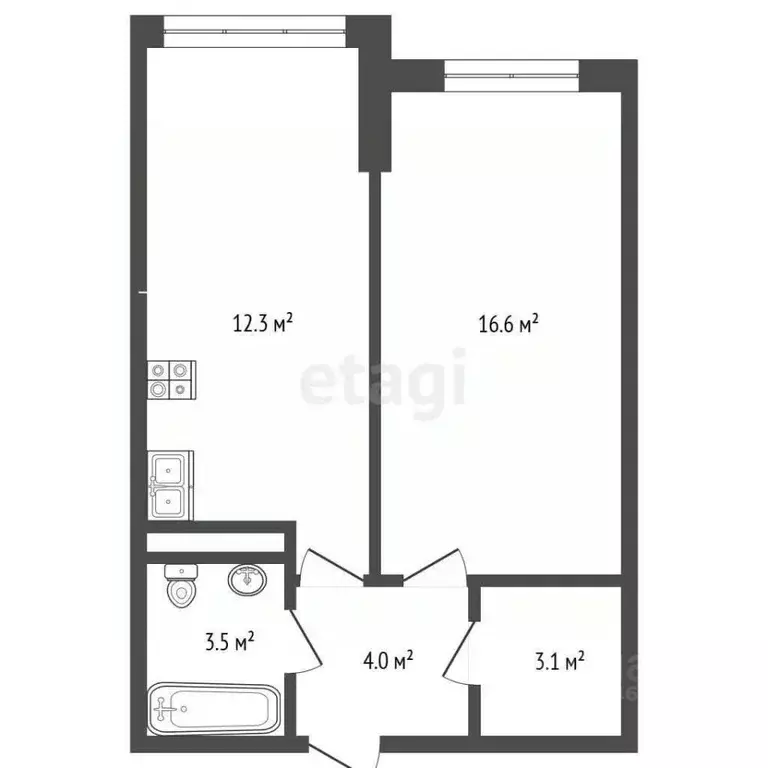 1-к кв. Краснодарский край, Анапа ул. Ленина, 180Ак14 (37.0 м) - Фото 1