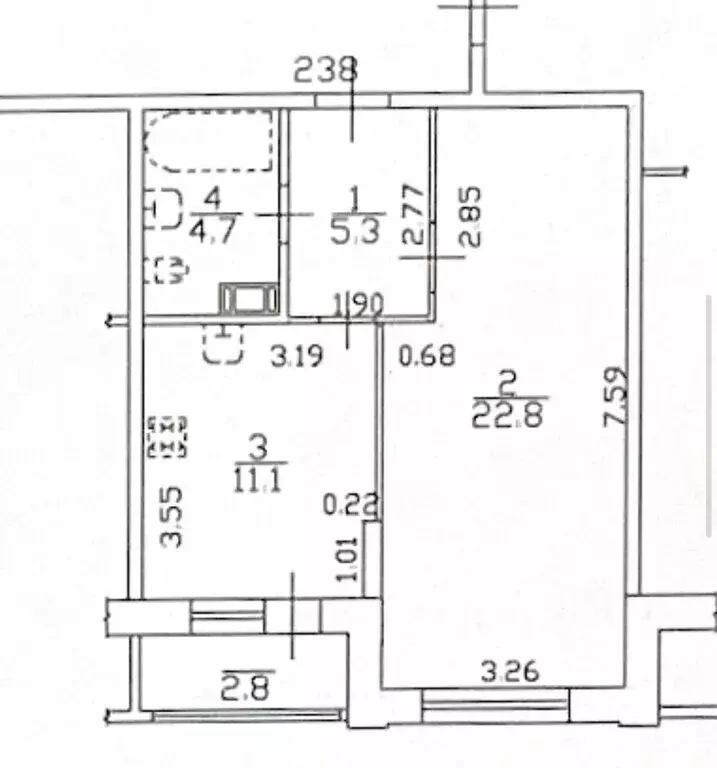 2-комнатная квартира: Санкт-Петербург, Яхтенная улица, 12к1 (50.8 м) - Фото 2