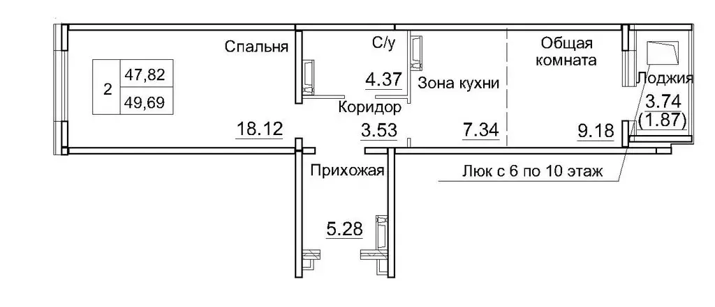 2-комнатная квартира: Новосибирский район, рабочий посёлок Краснообск, ... - Фото 0