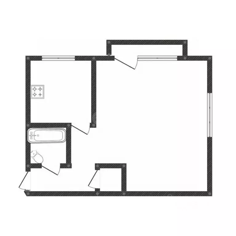1-к кв. Курганская область, Курган ул. Дзержинского, 26 (30.3 м) - Фото 2