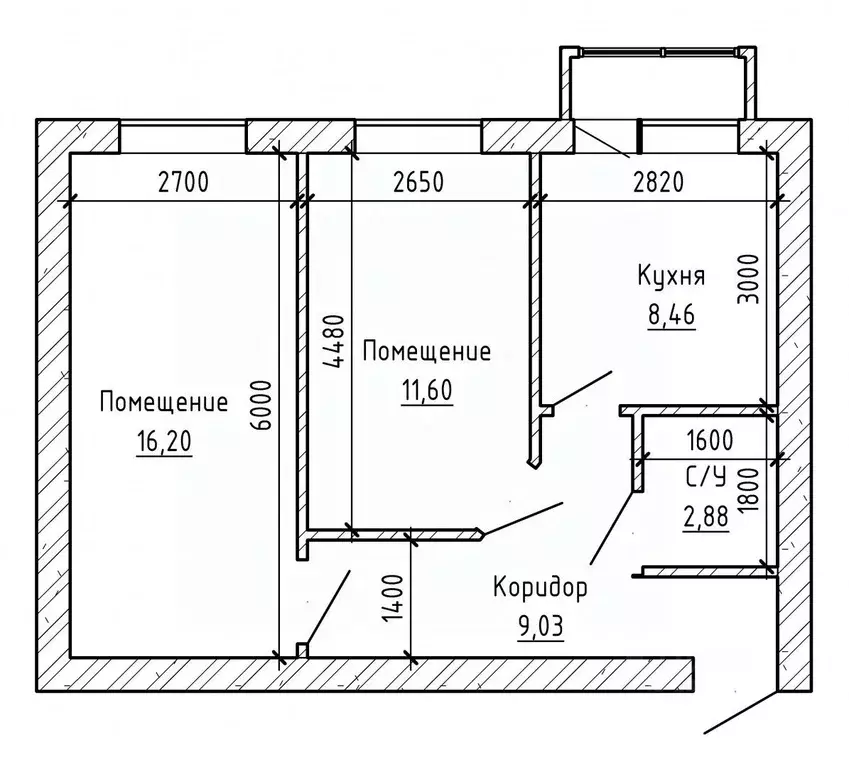 2-к кв. Кабардино-Балкария, Нальчик Кабардинская ул. (51.0 м) - Фото 1