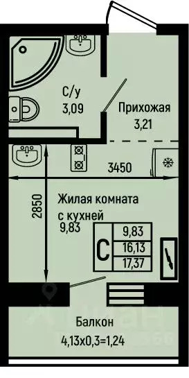 Студия Краснодарский край, Туапсинский муниципальный округ, с. Небуг ... - Фото 0