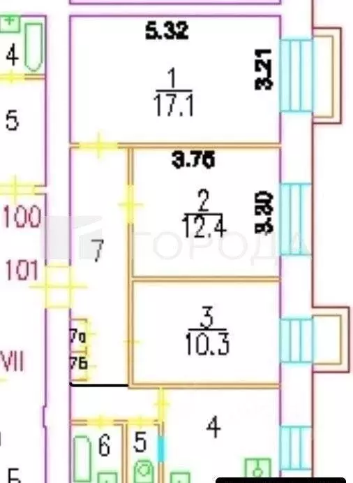 Студия Москва Ленинский просп., 85 (61.8 м) - Фото 2