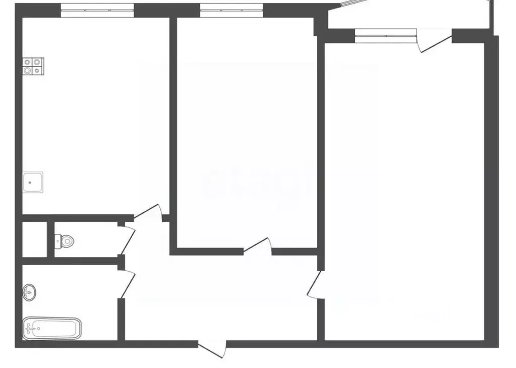 2-к кв. Тульская область, Тула Епифанская ул., 31 (51.0 м) - Фото 2