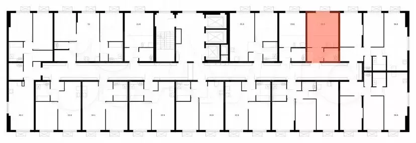 Квартира-студия, 23,5 м, 21/25 эт. - Фото 1