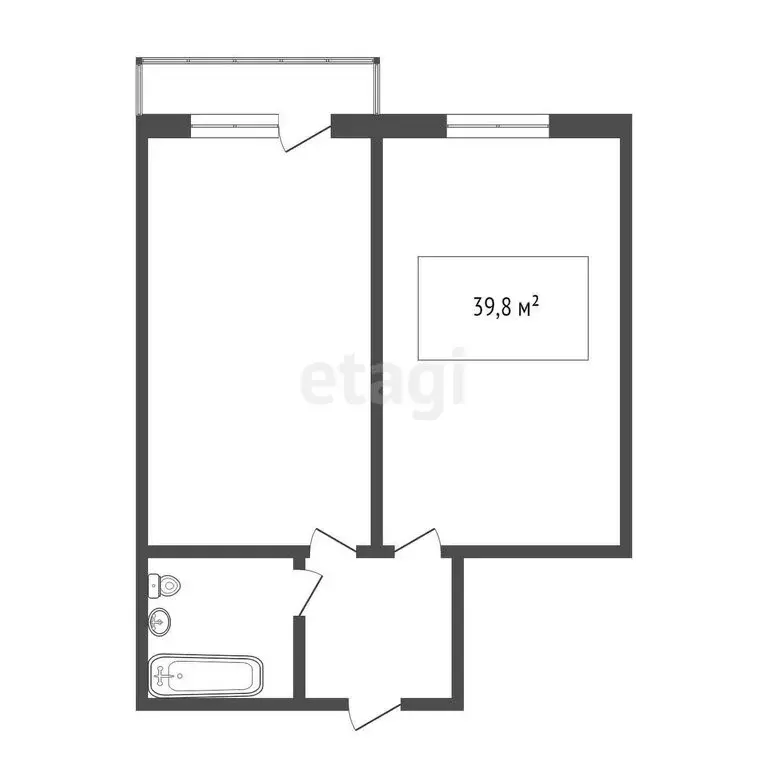 1-комнатная квартира: Томск, Советская улица, 69 (39.6 м) - Фото 0