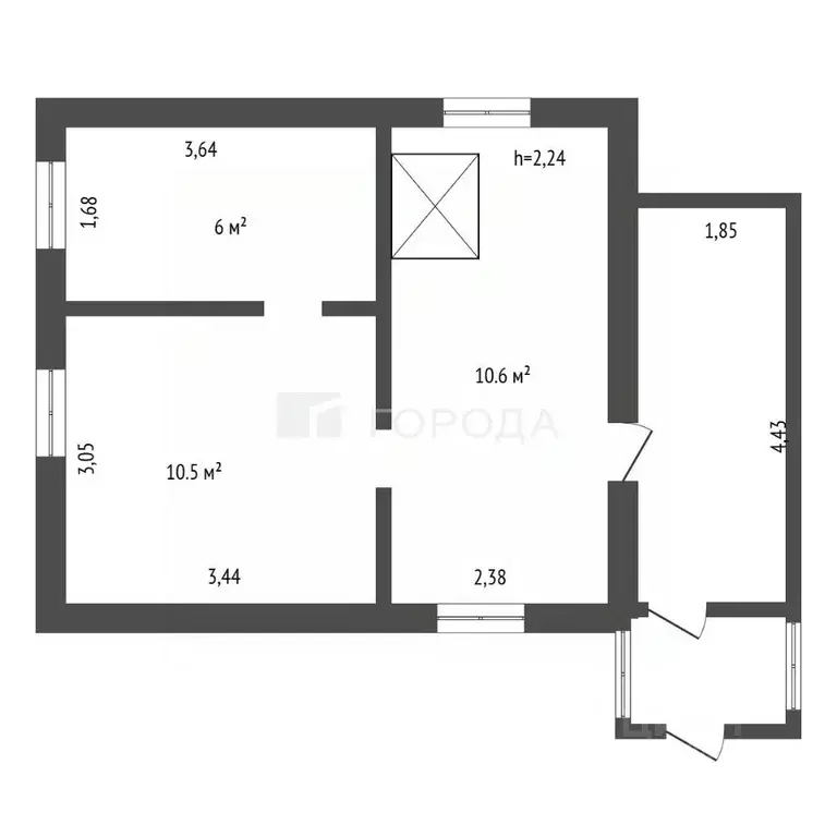 Дом в Кемеровская область, Новокузнецк ул. Клары Цеткин, 28 (35 м) - Фото 2