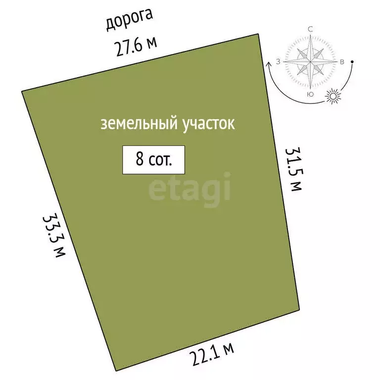 Участок в Лозовое, улица им. Льва Толстого (8 м) - Фото 1